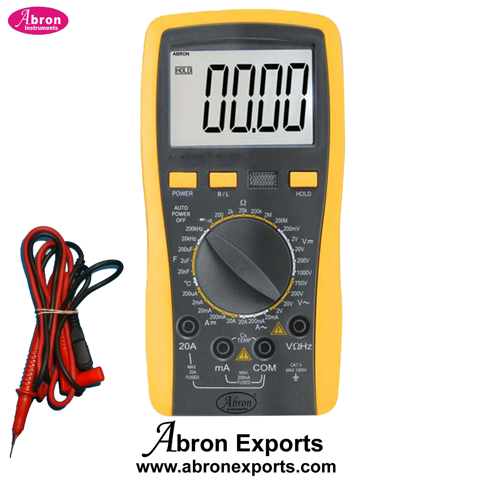LCR Multimeter 4 Digital LCD Check Resistance 400 Ohms -40M Ohms Inductance 40 to 4MH Capacitance 4n to 400uA Battery 9V AE-1319B4  